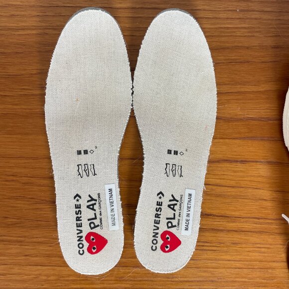 Comme des Garcons PLAY x Converse High-Top Sneakers Men's 6 / Woman's 8 - Picture 13 of 15